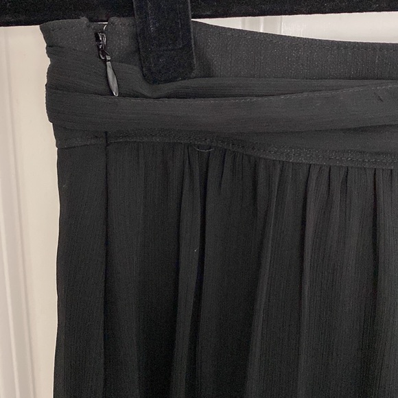 Abercrombie & Fitch Black Sheer Belted Wide Leg Pants - Picture 6 of 12